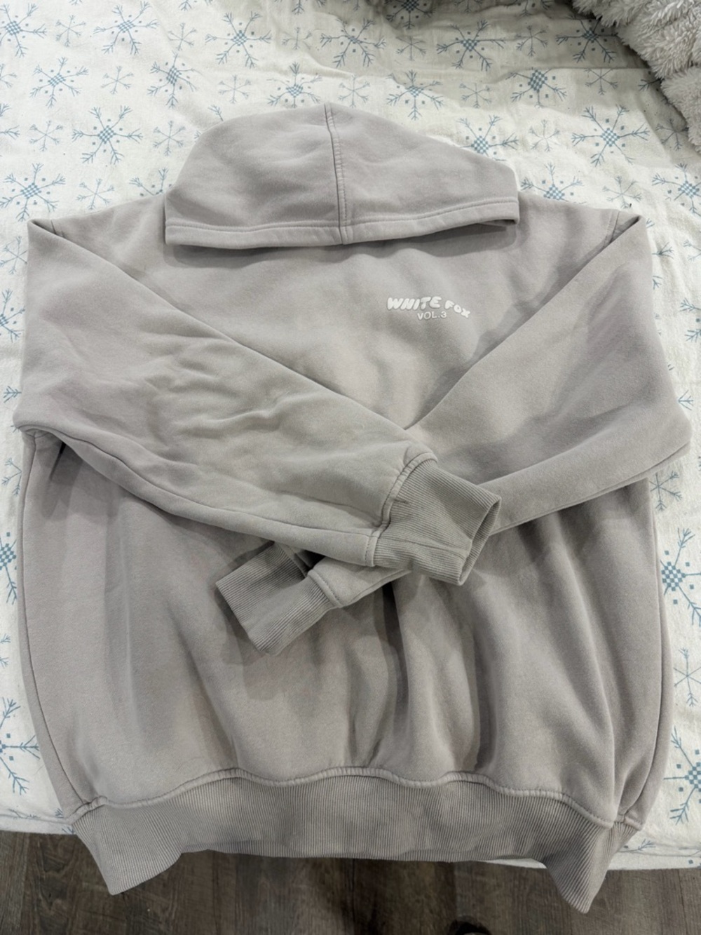 White Fox Boutique Light Gray Pullover Hoodie